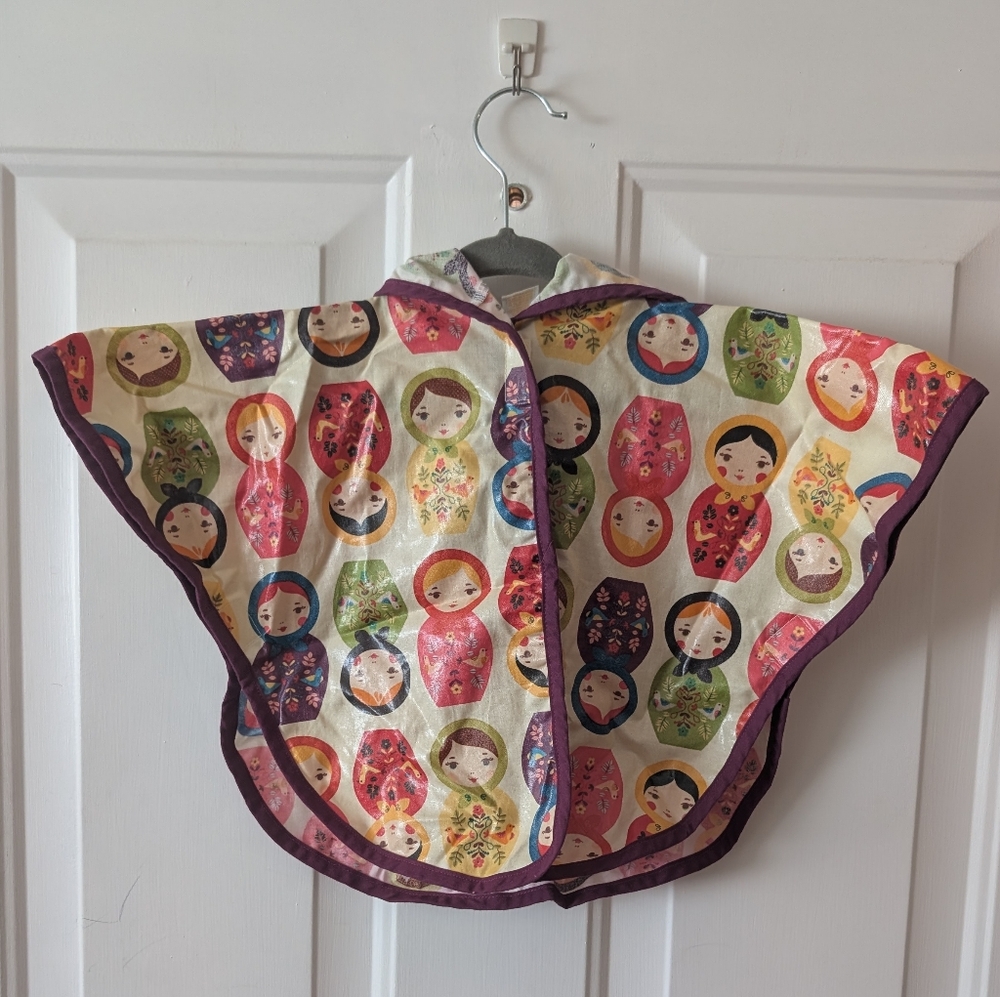 Baby/Toddler Poncho with Babuska Dolls Matryoska Nesting Dolls Stacking Dolls